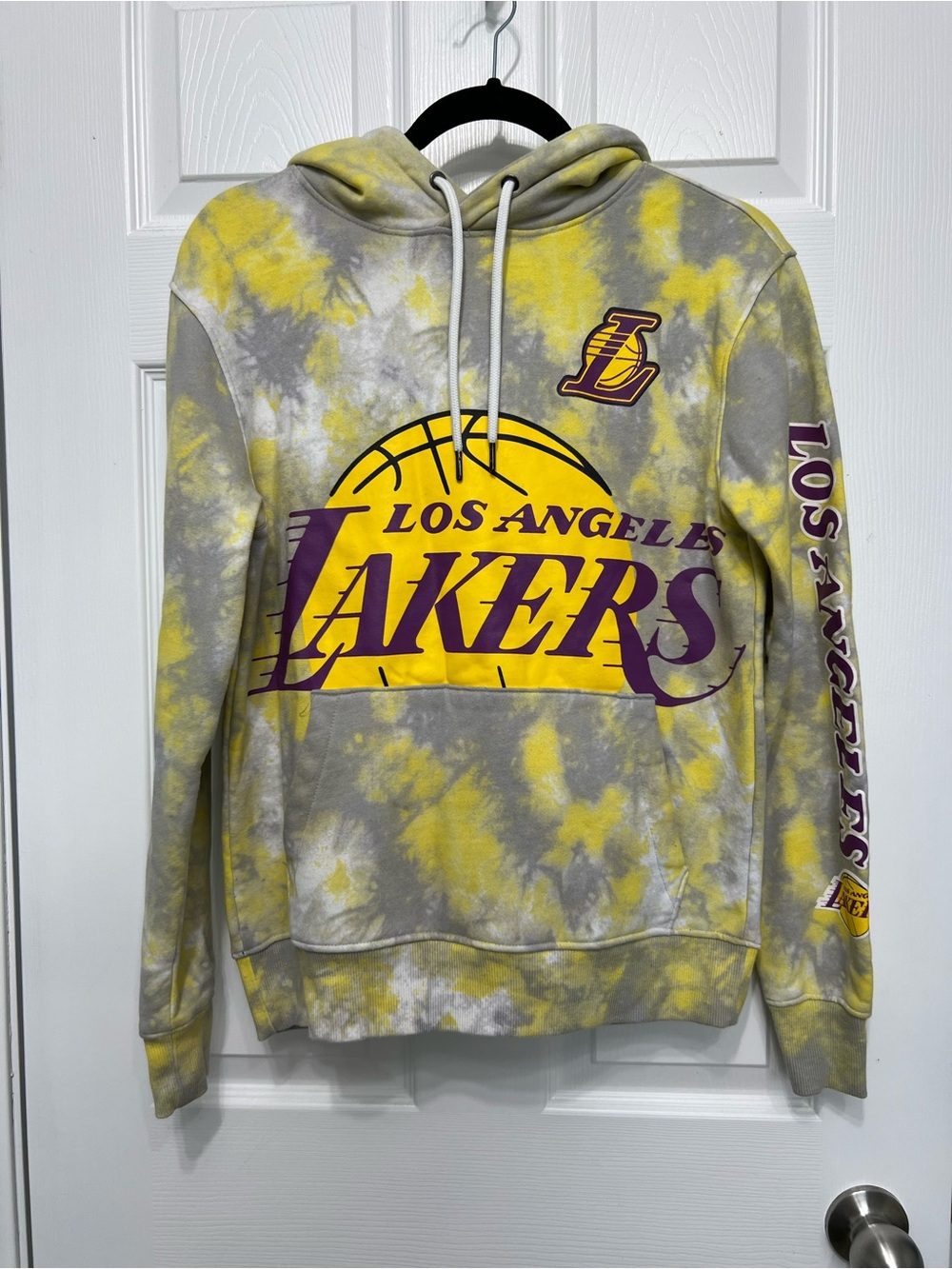 NBA Los Angeles Lakers Yellow Gray Tie-Dye Hoodie